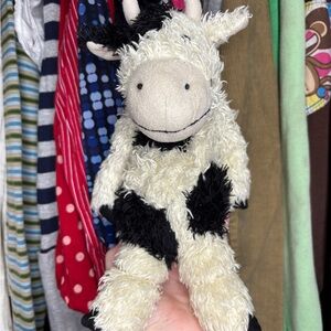 Jellycat Bunglie Cow Cream Black Spotted Plush Stuffed Animal Toy 11" Retired